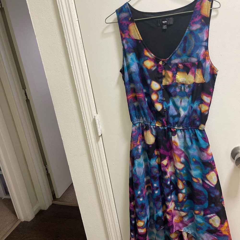 Mossimo Women's Sleeveless Hi-Lo Woven Sleeveless Dress Floral